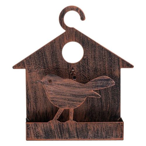 Bronz színű fém szúnyogriasztó spirál tartó - Madárházas design, 18x4x19cm