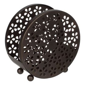   Bronzszínű Fém Szúnyogriasztó Spirál Tartó Virágmintával 15.5cm