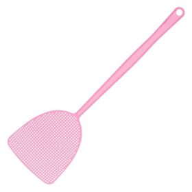 Rózsaszín műanyag légycsapó, 44x12,5 cm