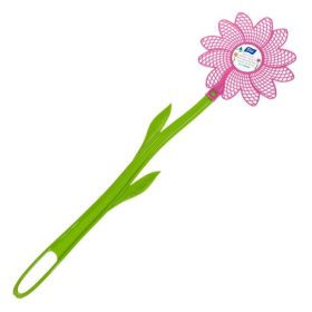 Virág alakú légycsapó, fukszia, 47 cm