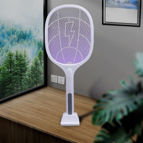 2 az 1-ben elektromos légycsapó és rovarcsapda talppal, 3000V