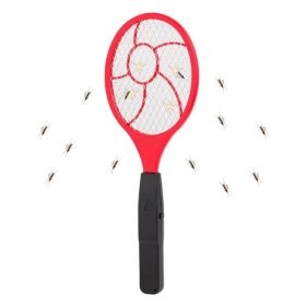   Elektromos légycsapó teniszütő formájú, piros, 44x16 cm