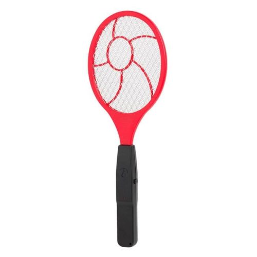 Elektromos légycsapó teniszütő formájú, piros, 44x16 cm