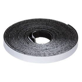   Öntapadós Tépőzár Szalag, Horgos Oldal, Fekete - 4m x 1cm