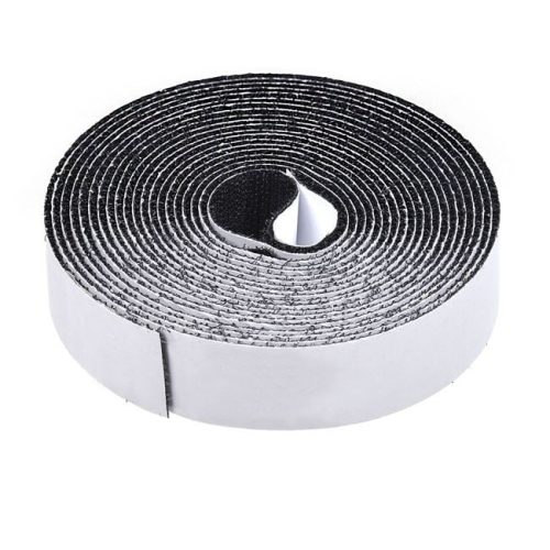 Öntapadós Tépőzáras Szalag Szúnyoghálóhoz (Horgos), Fekete, 4mx2.5cm