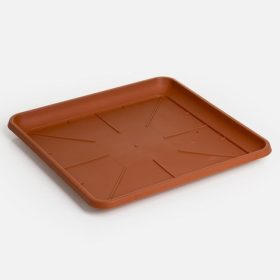   Négyzet alakú cserépalátét, terrakotta, 31,5x31,5x2,8 cm