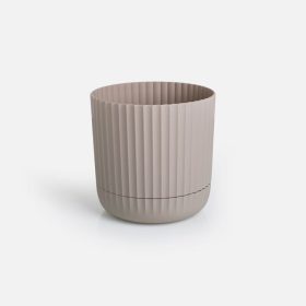   Műanyag virágcserép beépített alátéttel, Bézs Ø13x13cm - 1,3L