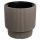 Mokka Színű Bordázott Műanyag Virágcserép - Ø36x36,5cm - 16L