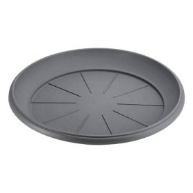 Antracitszürke műanyag virágcserép alátét Ø34x4.8cm