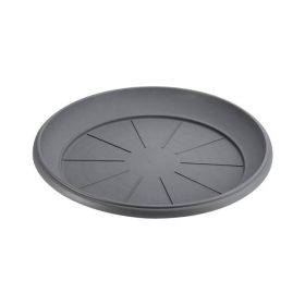 Antracit Műanyag Alátét Virágcseréphez Ø27x3.3cm