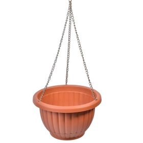 Műanyag Kerámia Hatású Kaspó, Terrakotta Ø24x14cm