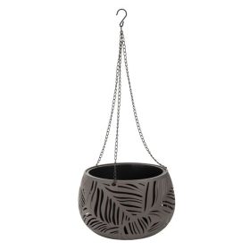   Taupe Függő Kaspó Áttört Levélmintával Ø21x16cm - 3.2L