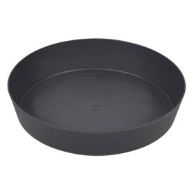 Antracit Műanyag Alátét Virágcseréphez Ø15.5x3cm
