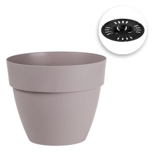 Műanyag Virágcserép Vízelvezető Rendszerrel, Levendula Lila - Ø20x16.5cm - 3.5L