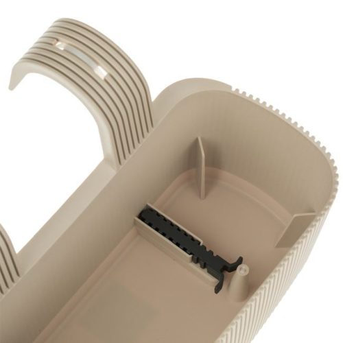 Bézs Barázdált Műanyag Balkonláda Korlátra 3.2L