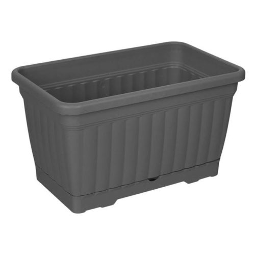 Műanyag Balkonláda Beépített Alátéttel, Antracit, 6L