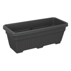 Antracit Műanyag Balkonláda - 61x26x22.5cm - 22L