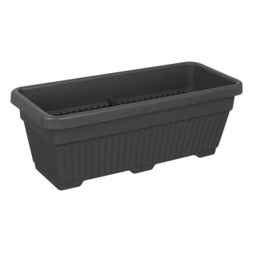 Antracit Műanyag Balkonláda - 61x26x22.5cm - 22L