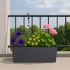 Szürke Műanyag Balkonláda Belső Betéttel - 55x18x19cm, 16.5L