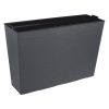 Antracit Műanyag Magas Kaspó Belső Betéttel, 55x18x36 cm - 28.5L