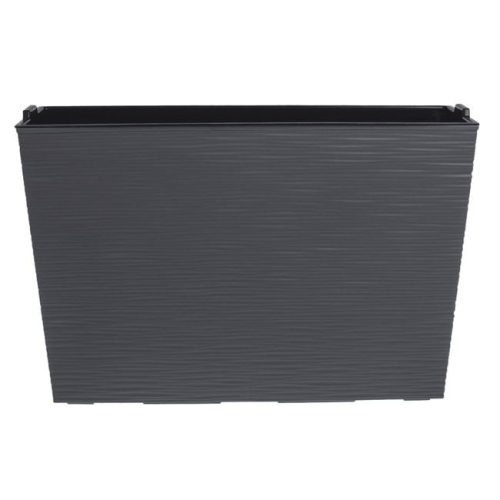 Antracit Műanyag Magas Kaspó Belső Betéttel, 55x18x36 cm - 28.5L