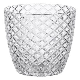   Diamond Átlátszó Orchidea Kaspó Levehető Alátéttel - Ø18,2x16,1cm - 3L