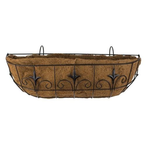 Függő Virágláda Kókuszrost Betéttel 59x18x20cm