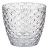 Átlátszó Műanyag Orchidea Kaspó Diamond Mintával és Beépített Alátéttel Ø17,3x14,5cm - 2,5L