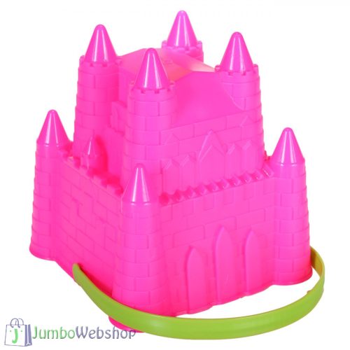 Rózsaszín - kastély alakú vödör homokformázó