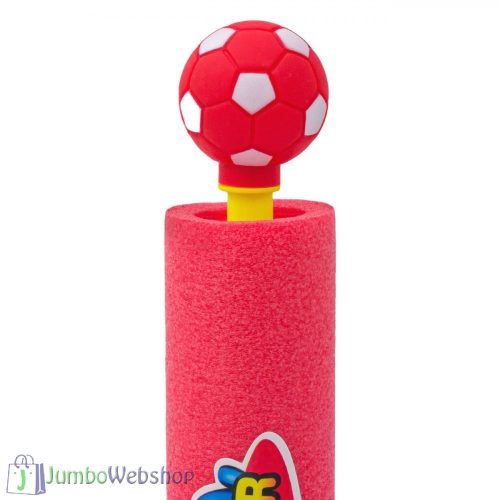 Piros focilabdás szivacs vizipisztoly - 26cm