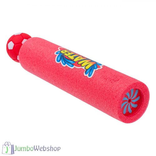 Piros focilabdás szivacs vizipisztoly - 26cm