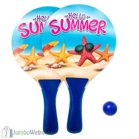 Fa, strandtenisz ütőszett - kék -summer