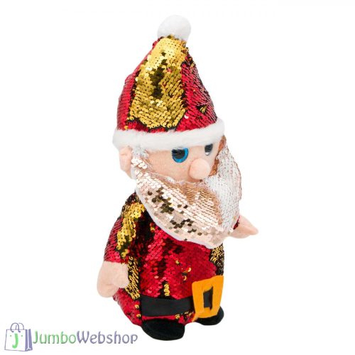 Flitteres mikulás plüss - 34cm