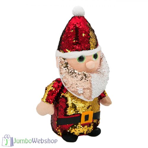 Flitteres mikulás plüss - 42cm