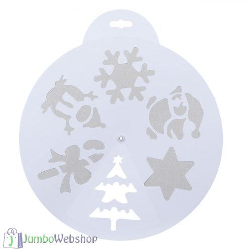 Karácsonyi ablak dekoráló sablon