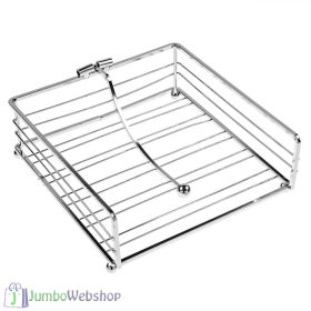 Fém szalvétatartó - nehezékkel - króm