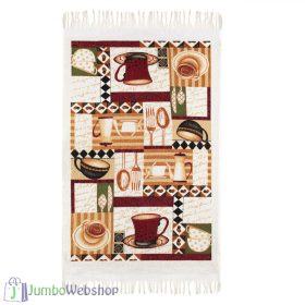 Mintás - pamut konyharuha - kávé