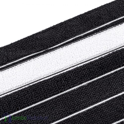 Fekete, csíkos - mikroszálas konyharuha csomag - 3db