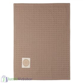 Kávészínű - pamut konyharuha - mandala