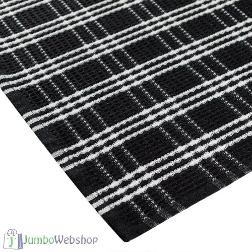 Fekete, fehér - kockás konyharuha