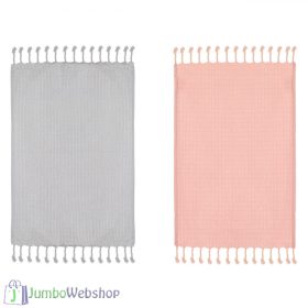 Rózsaszín és szürke - pamut konyharuha csomag