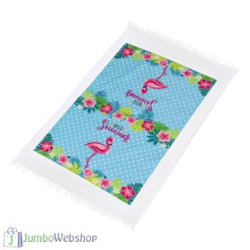 Mintás - pamut konyharuha - flamingó - hello summer