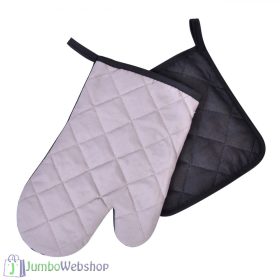 Edényfogó kesztyű - szürke, fekete