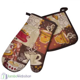 Mintás -pamut - Edényfogó kesztyű - kávéscsészék