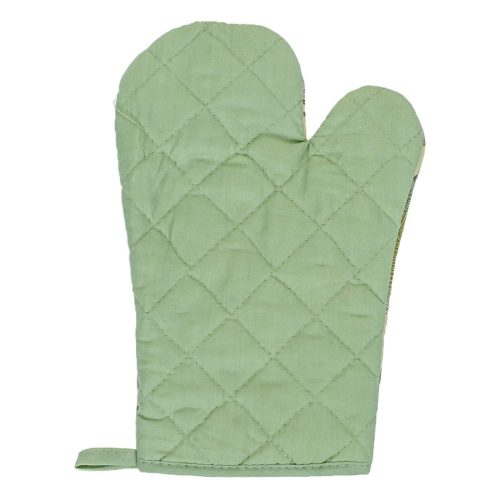 Mintás - pamut - Edényfogó kesztyű - zöld levelek