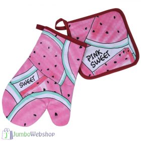 Mintás - pamut - Edényfogó kesztyű - dinnye