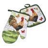 Húsvéti konyhai kesztyű és edényfogó szett - Kakas és pillangó - 2 db