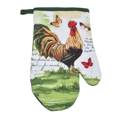 Húsvéti konyhai kesztyű és edényfogó szett - Kakas és pillangó - 2 db
