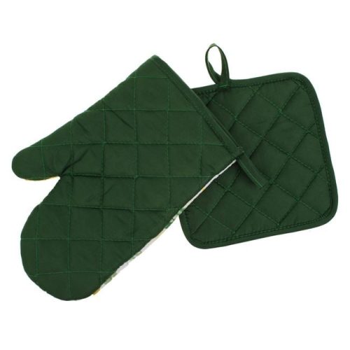 Húsvéti konyhai kesztyű és edényfogó szett - Napraforgó és Citrom mintával, 2 db