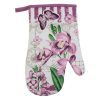Húsvéti konyhai kesztyű és edényfogó szett, lila virágmintás - 2 db